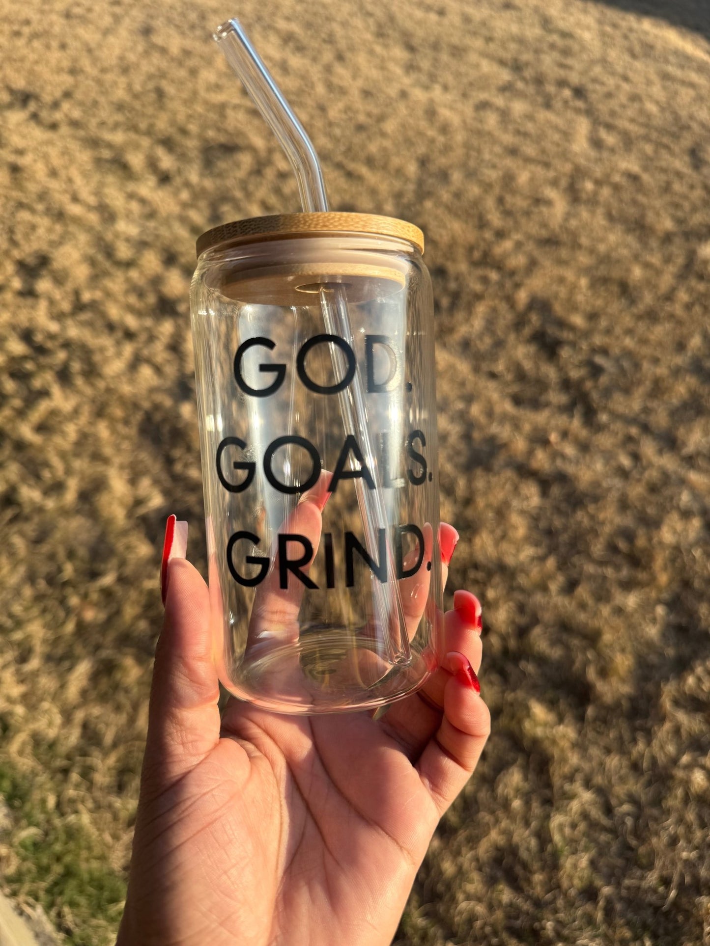 God Goals & Grind Inspo Tumbler Cup