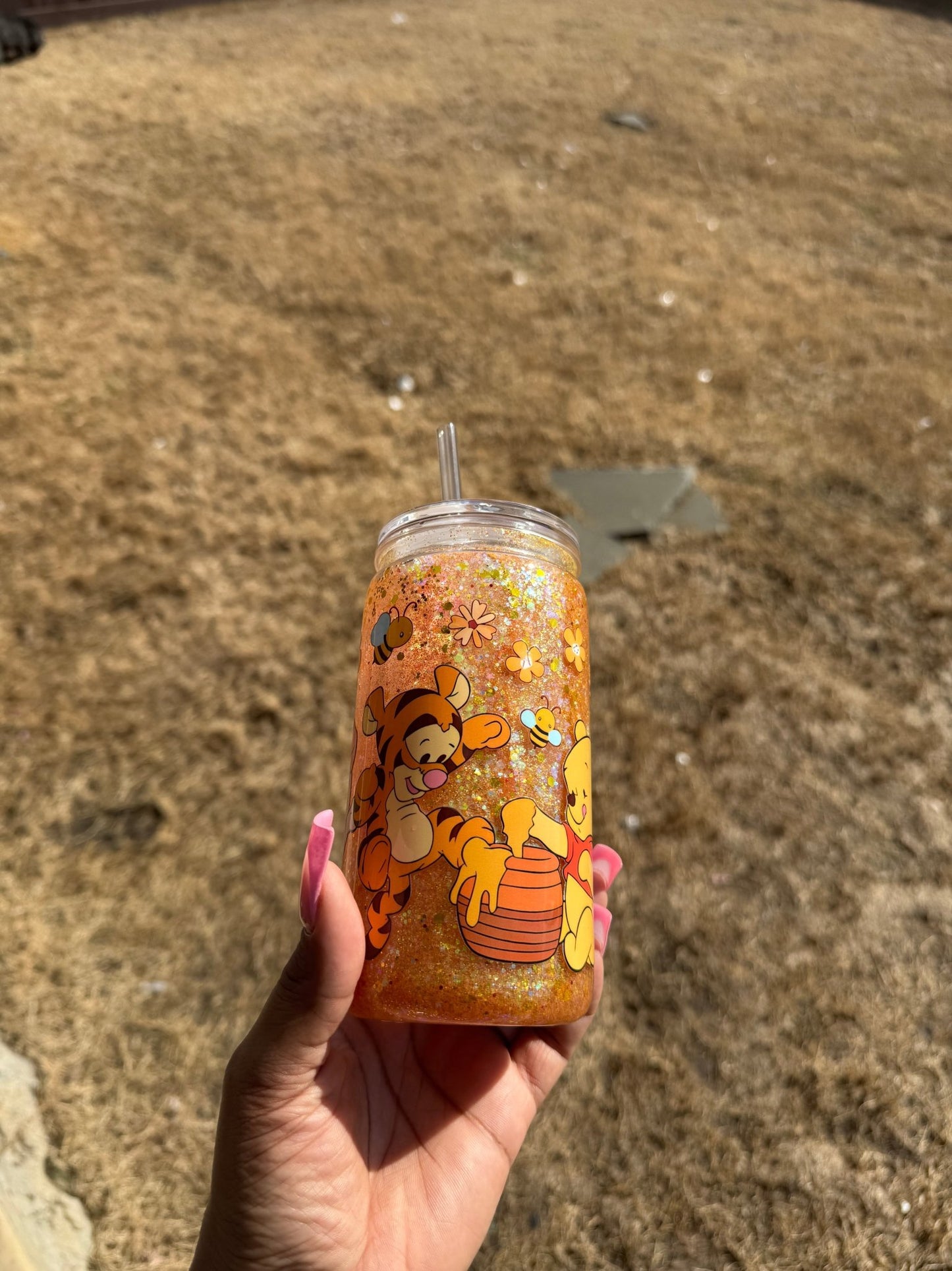 Winnie The Pooh and Friends Snowglobe 16oz Tumbler Cup