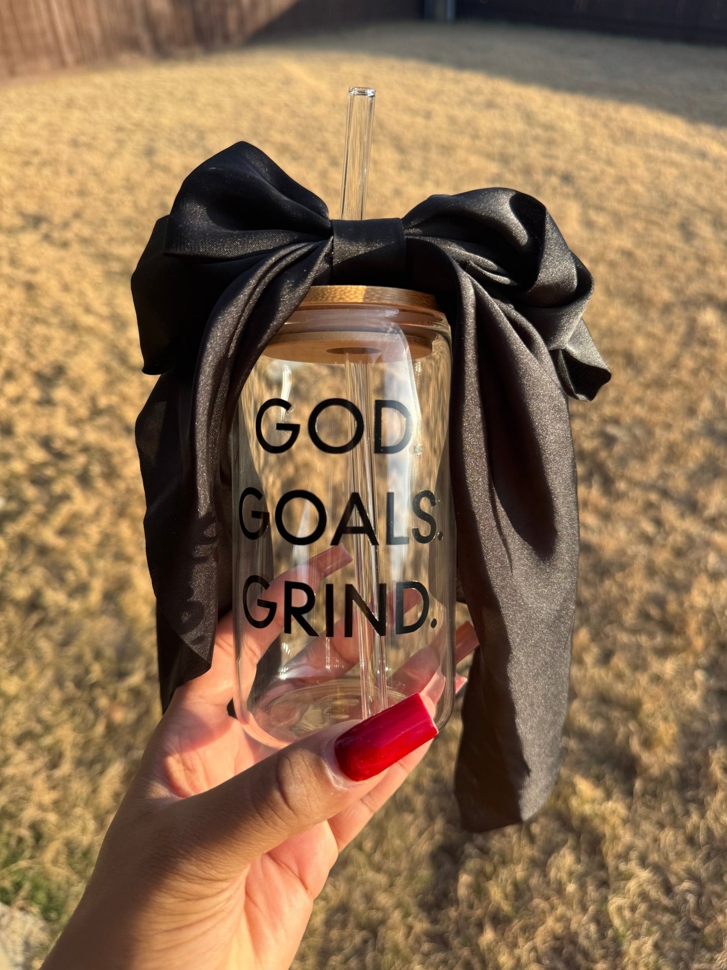 God Goals & Grind Inspo Tumbler Cup