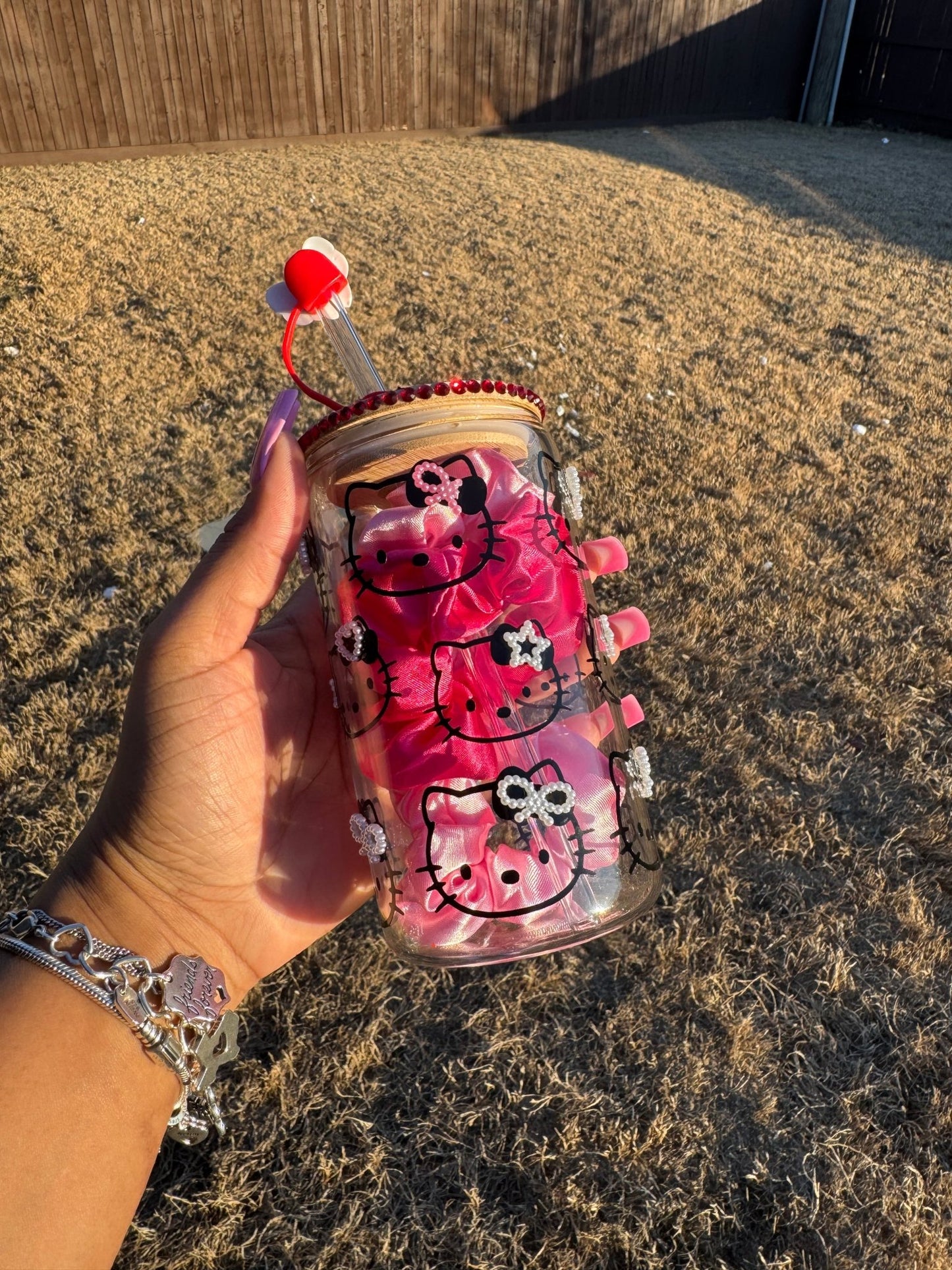 Hello Kitty is a Star Glass Can Cup