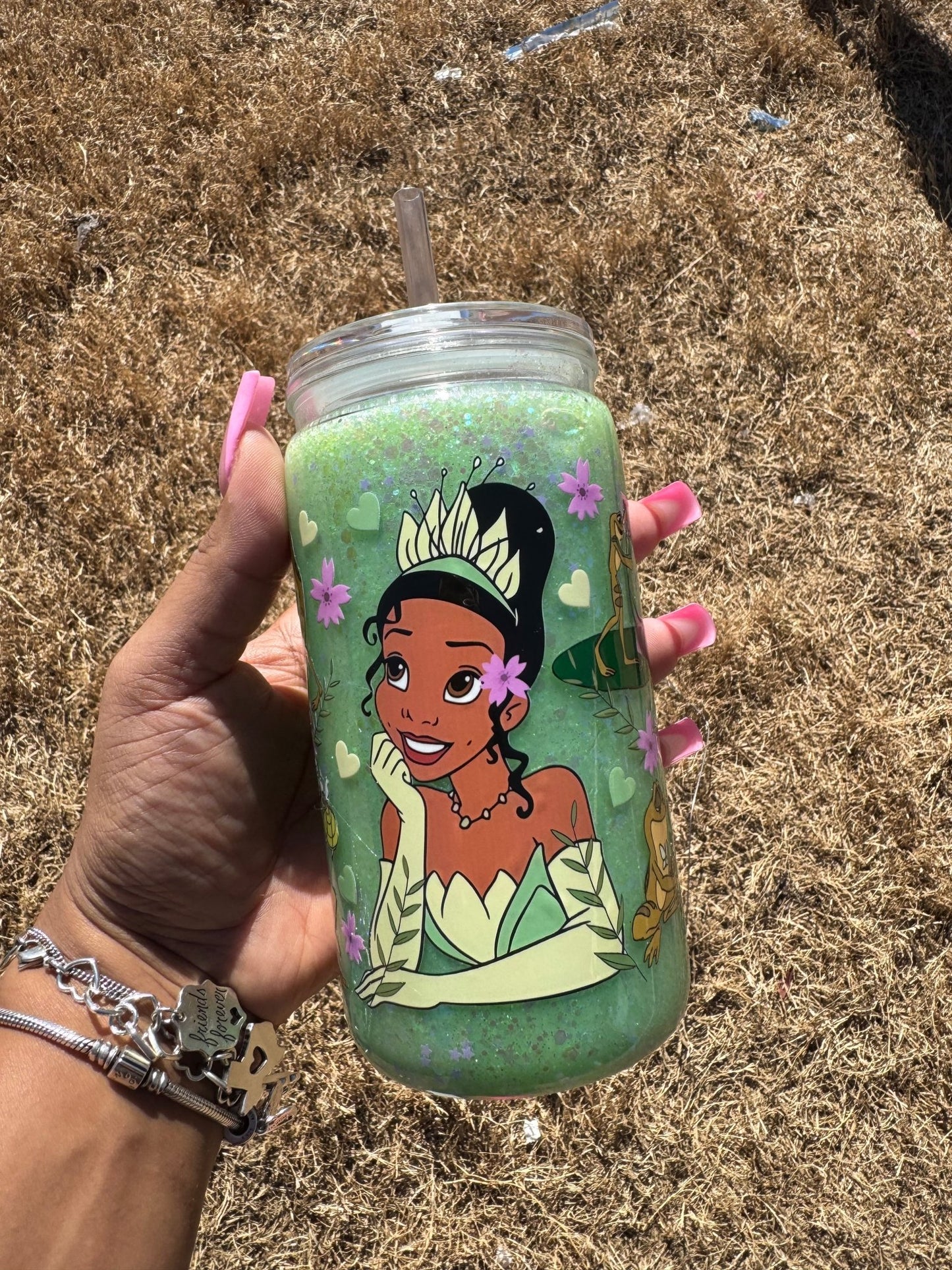 Princess and the Frog Snowglobe Tumbler cup 16oz