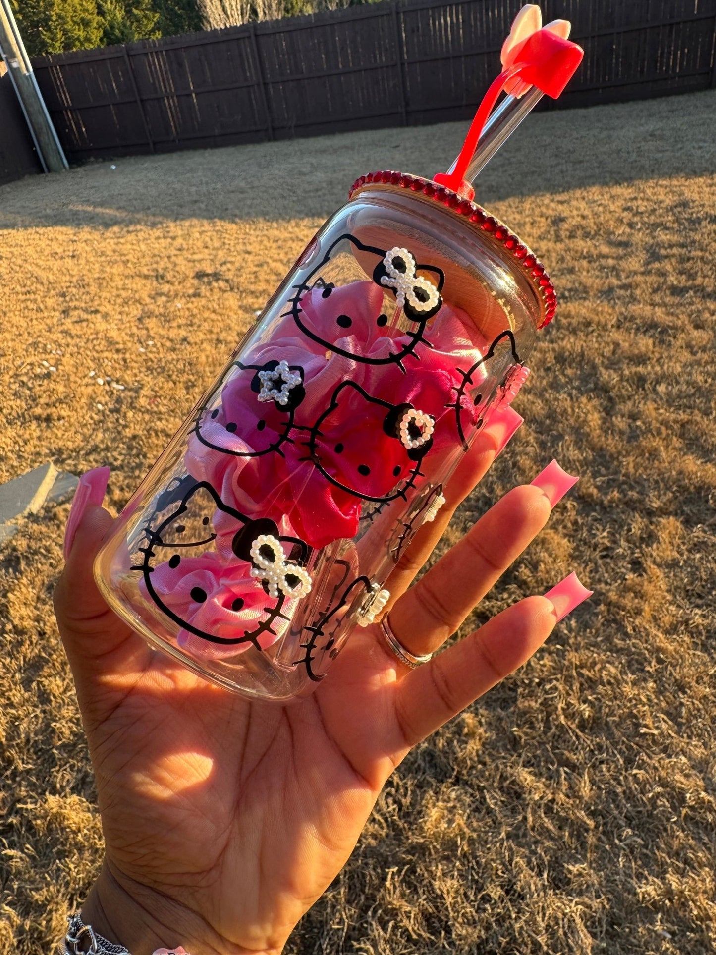 Hello Kitty is a Star Glass Can Cup