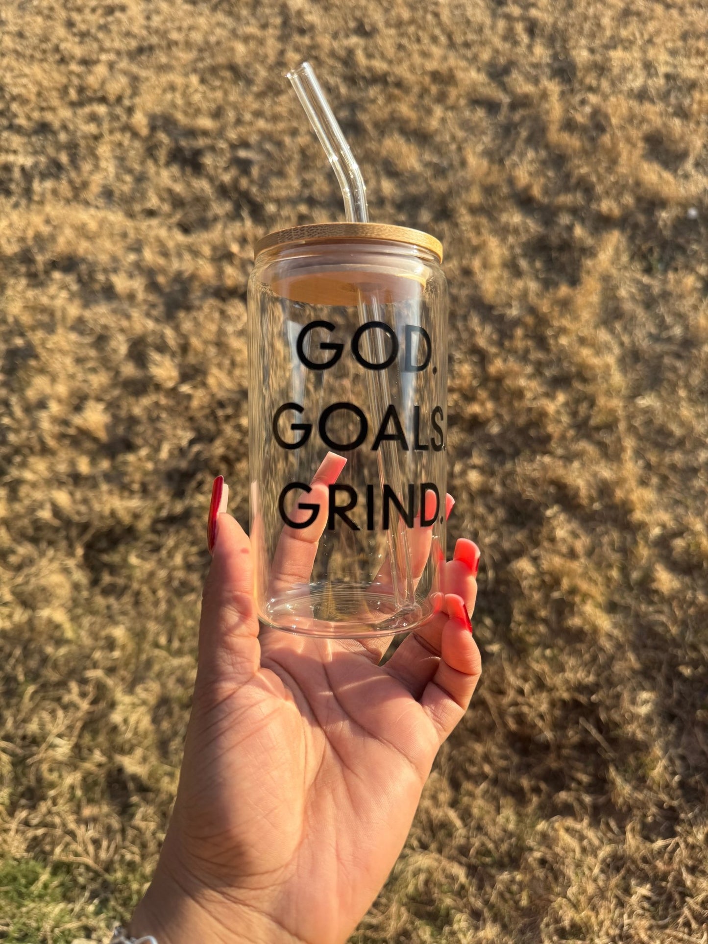 God Goals & Grind Inspo Tumbler Cup