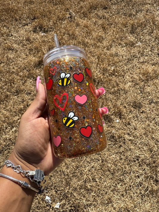 Kitty Love Forever 16oz Snowglobe Tumbler