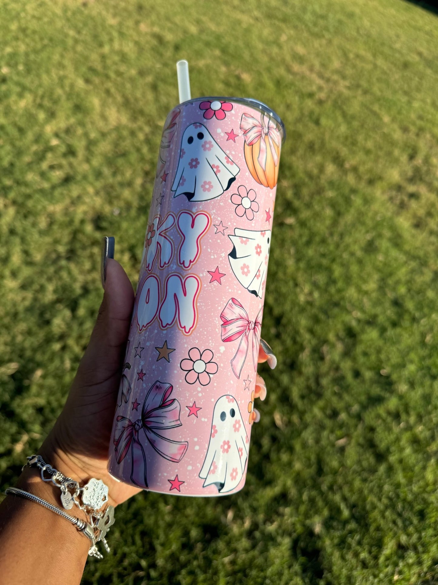 Pink Spooky Season 20oz Tumbler Cup