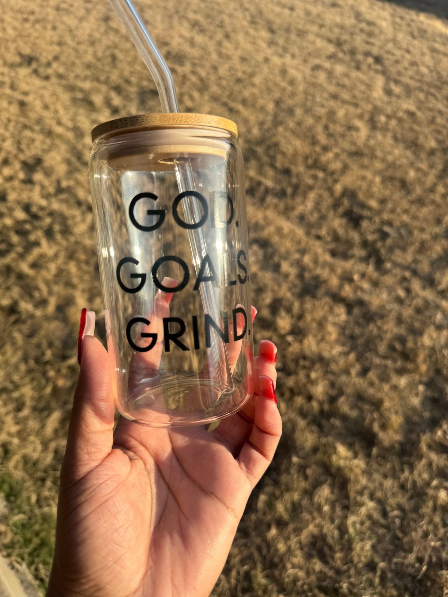 God Goals & Grind Inspo Tumbler Cup