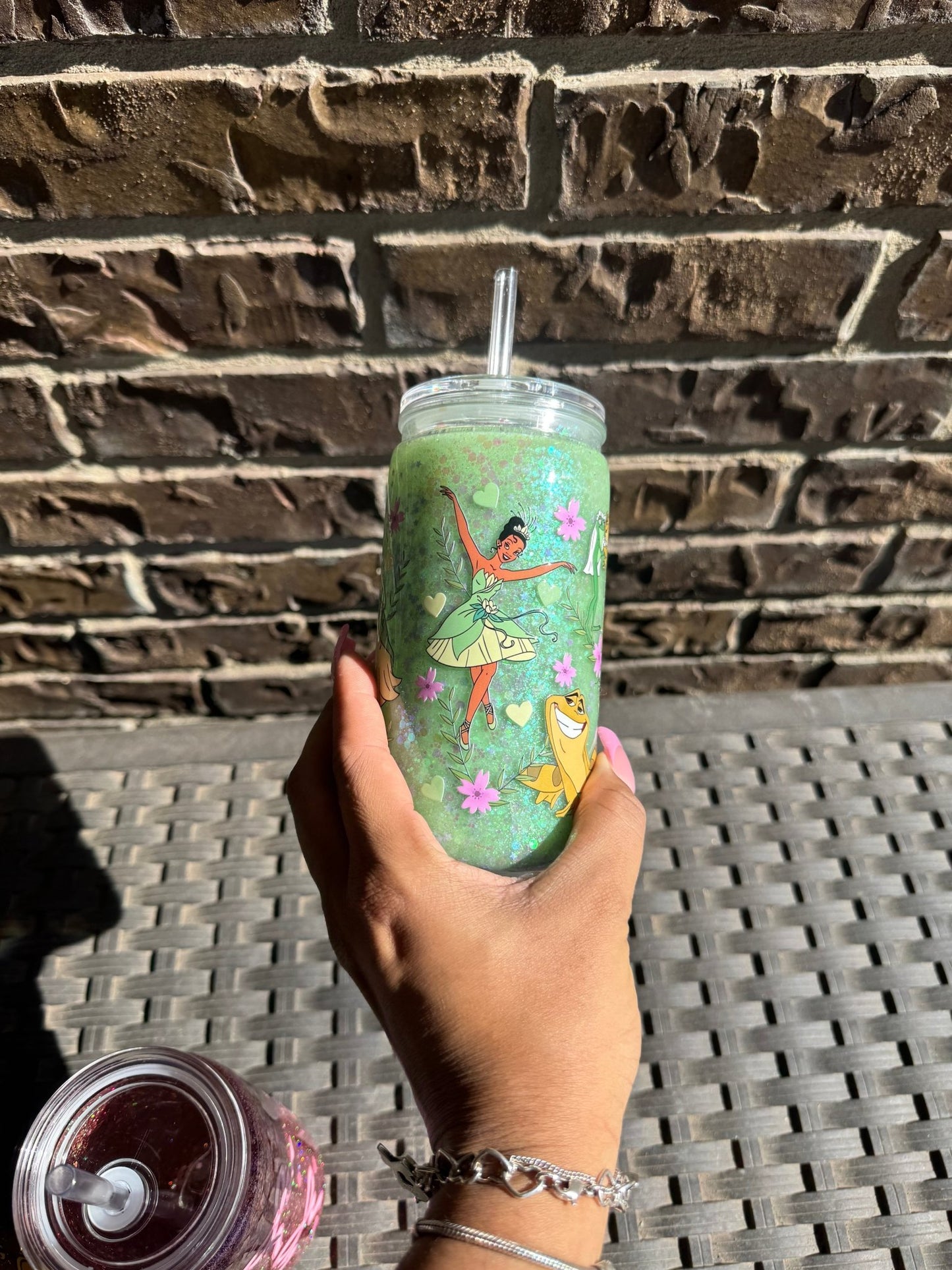 Princess and the Frog Snowglobe Tumbler cup 16oz