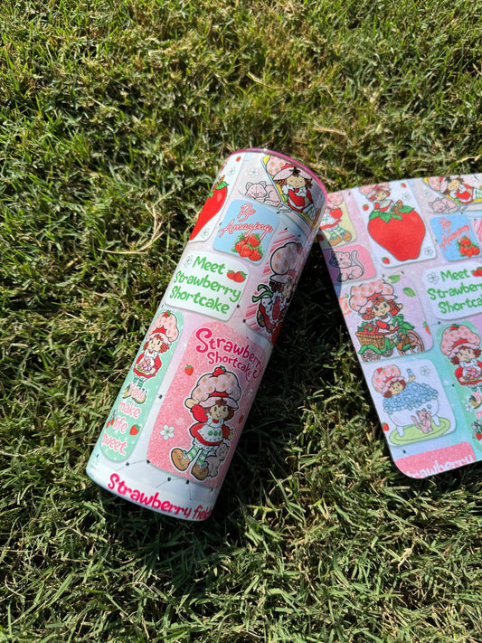 Pink ShortCake a mousepad and 20oz Cup Bundle