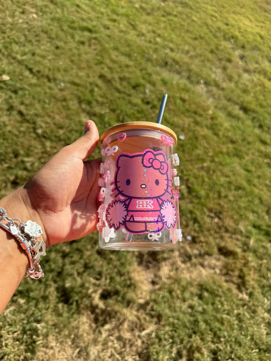 Melanin Hello Kitty Glass Can Cup