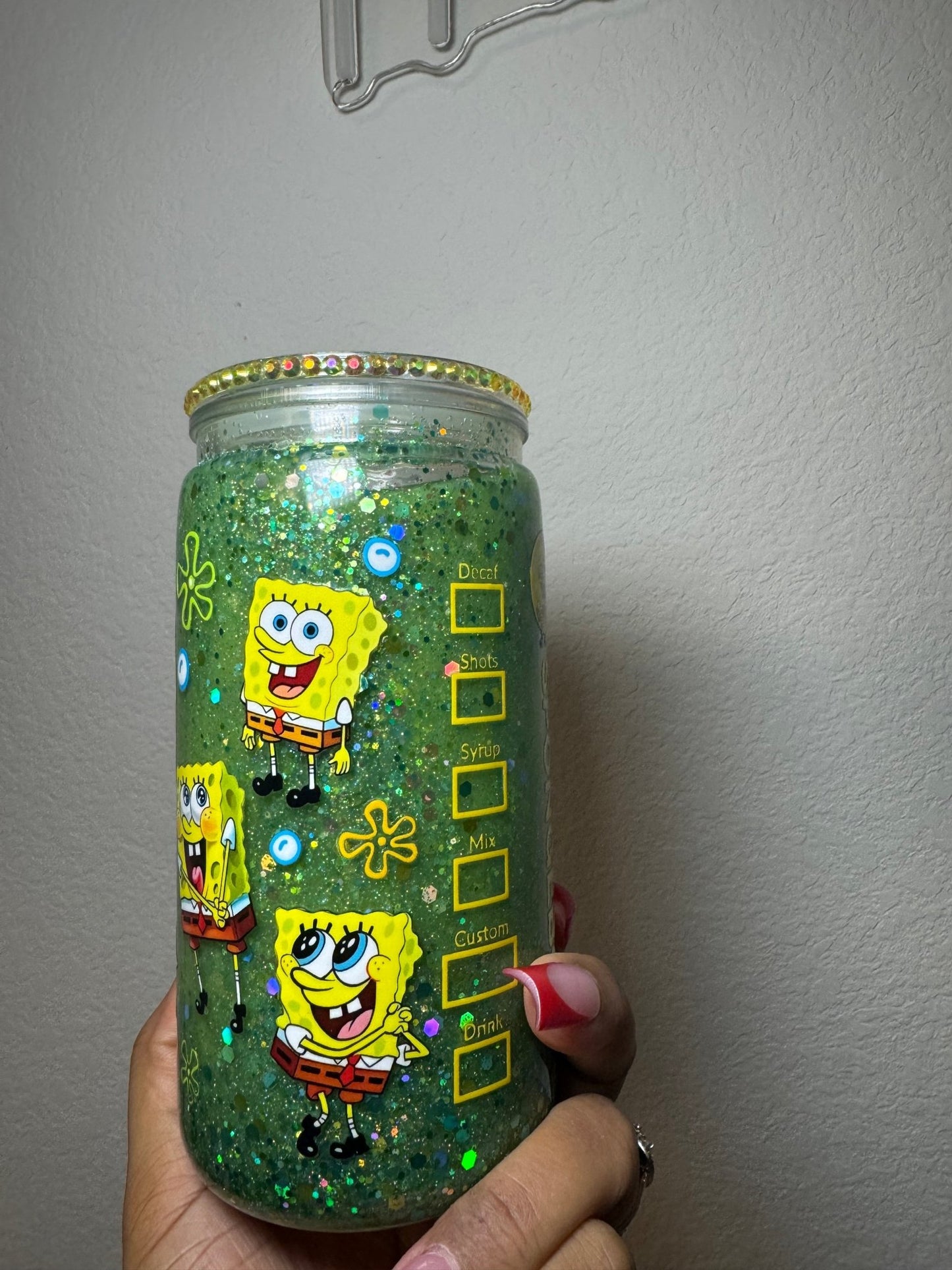 SpongeBob Glitter Snowglobe 16oz Tumbler Cup