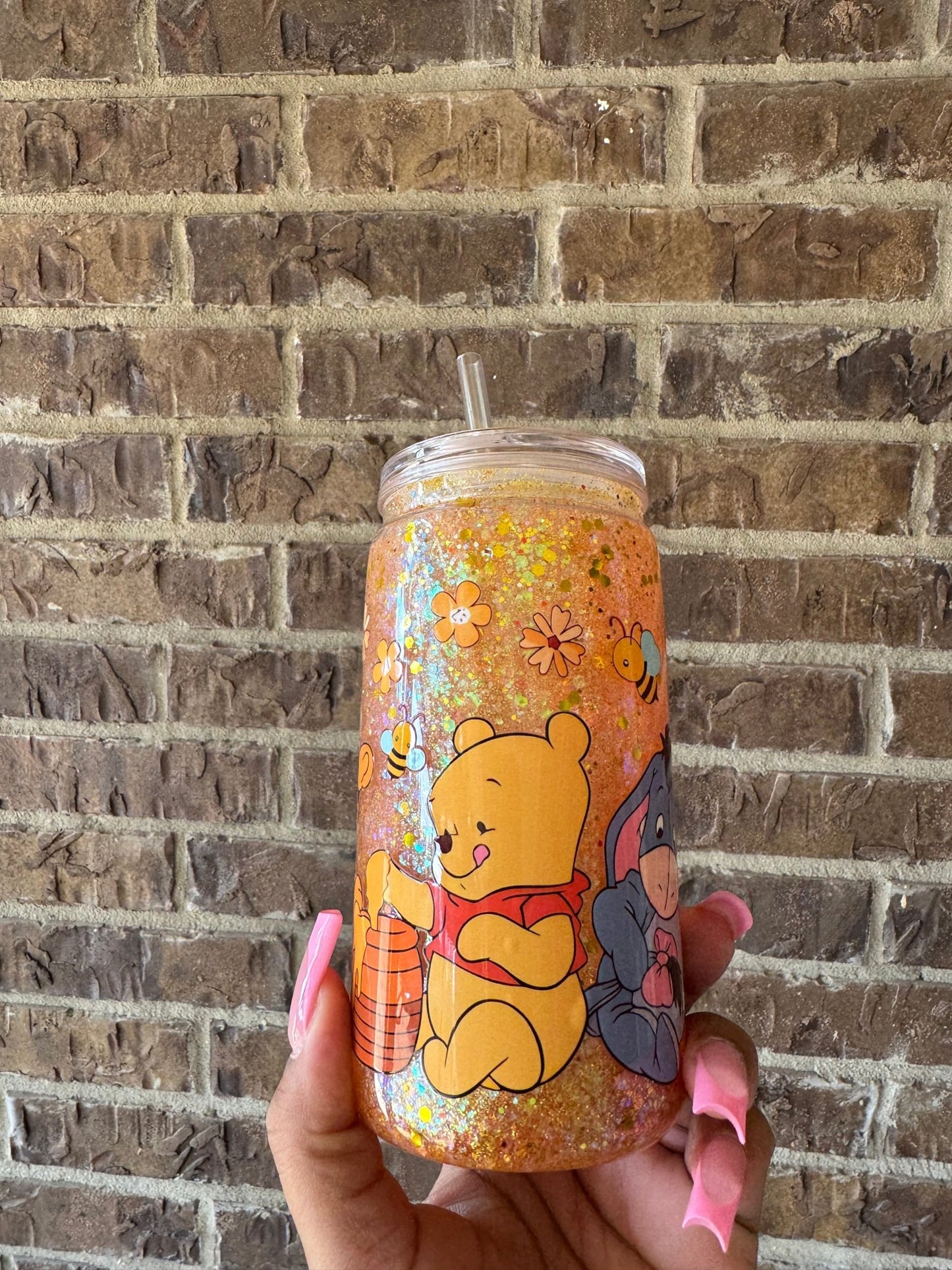 Winnie The Pooh and Friends Snowglobe 16oz Tumbler Cup