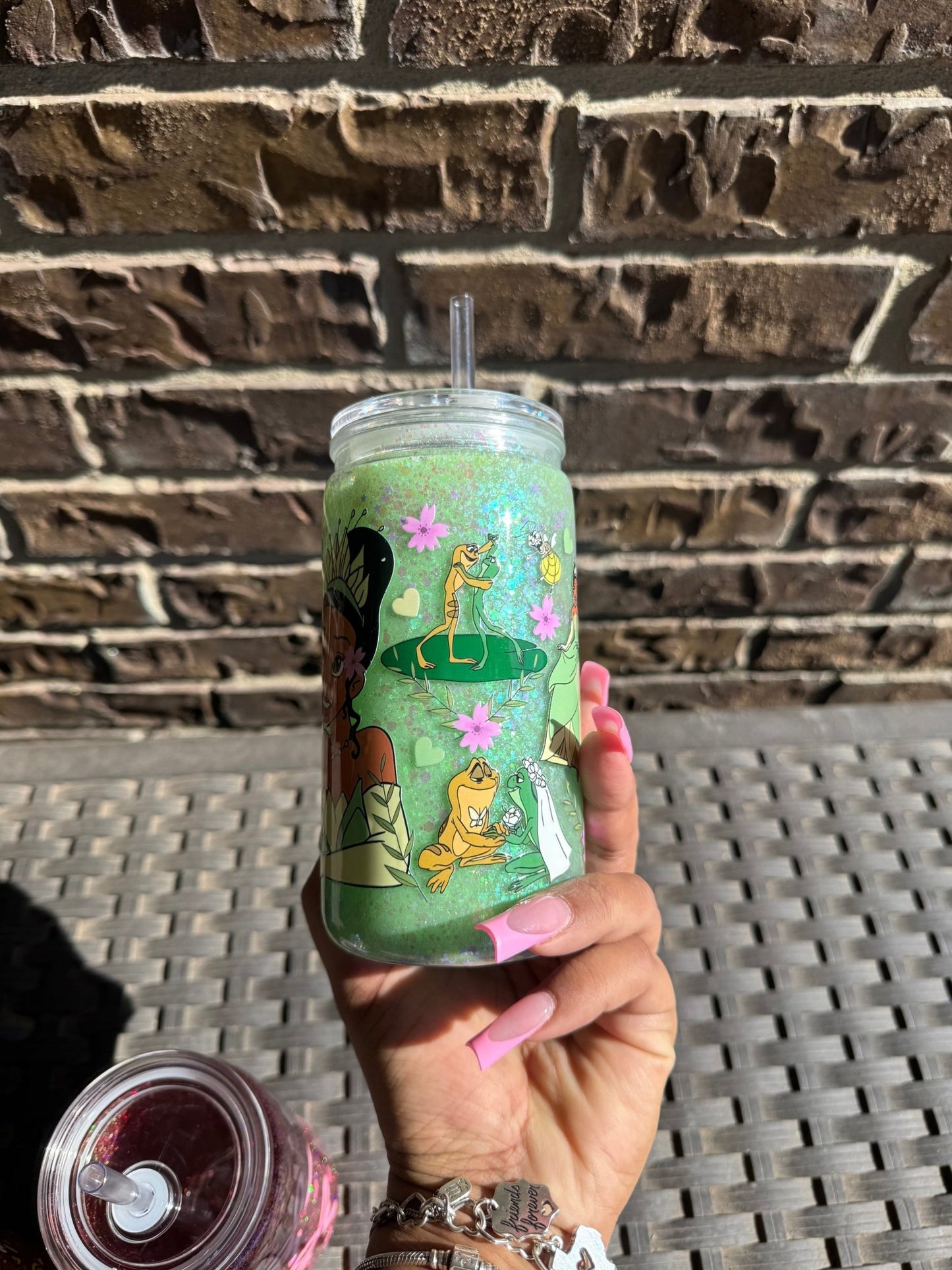 Princess and the Frog Snowglobe Tumbler cup 16oz