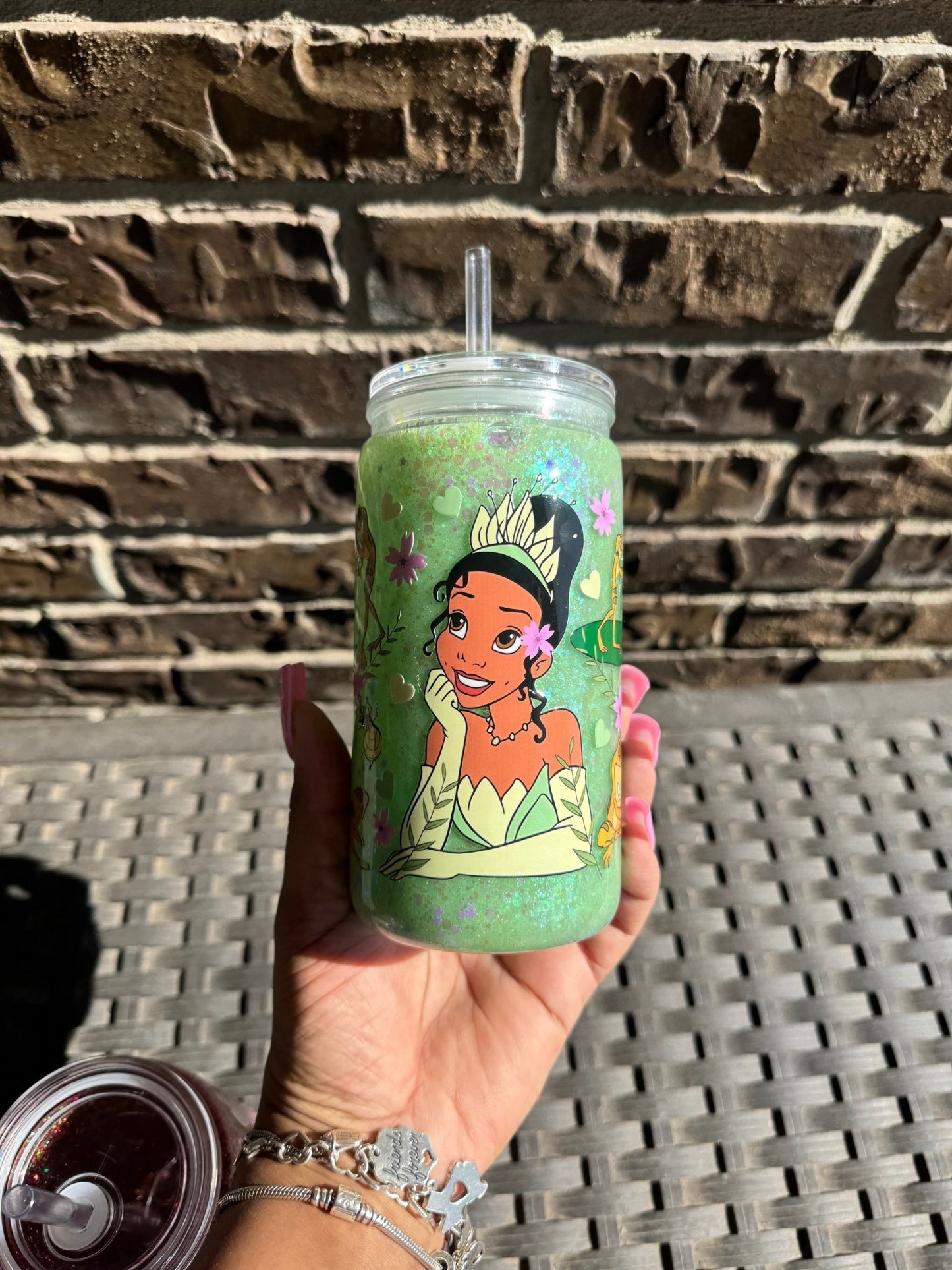 Princess and the Frog Snowglobe Tumbler cup 16oz