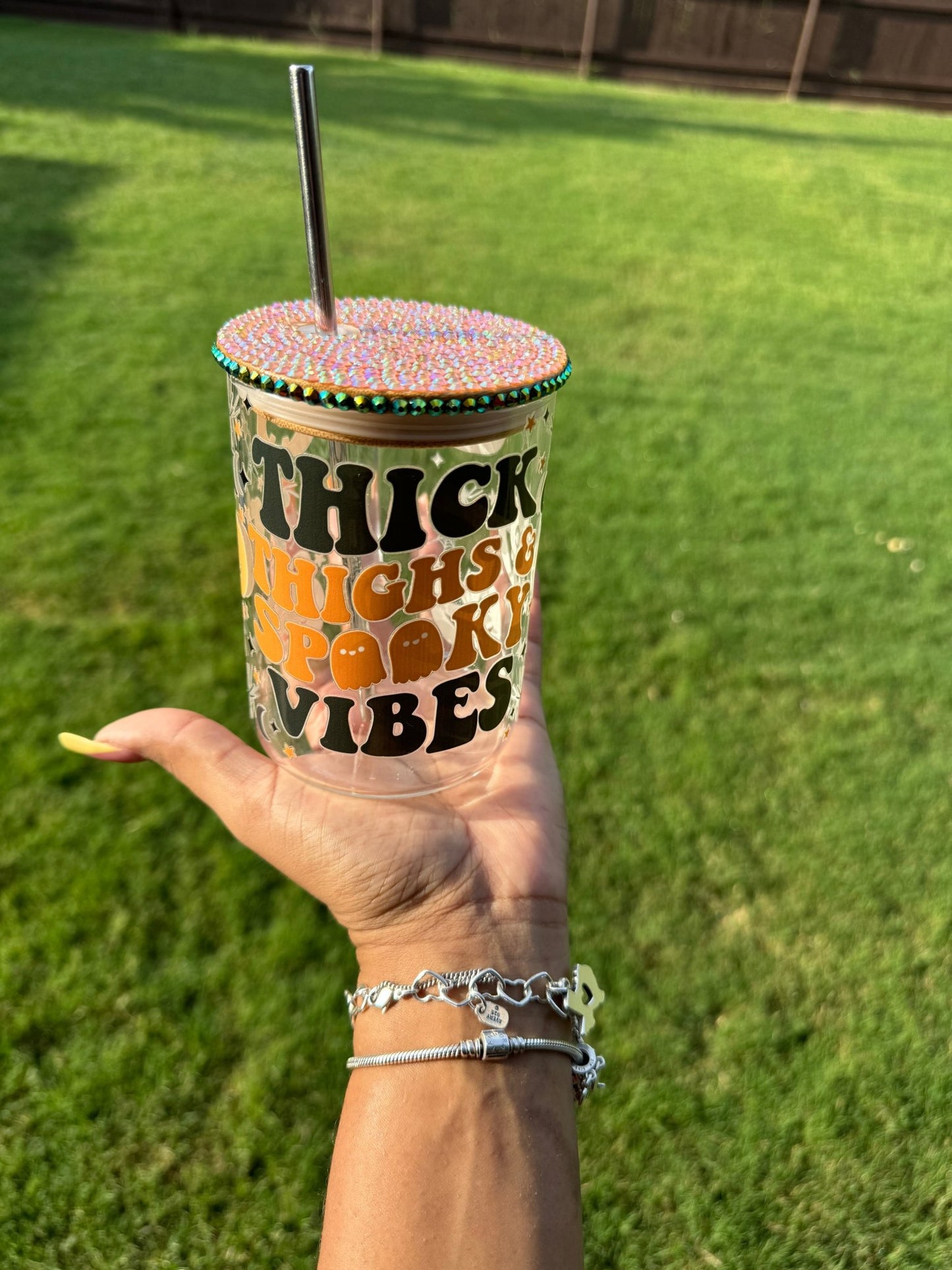 Thick & Spooky 16oz Glass Can Mug
