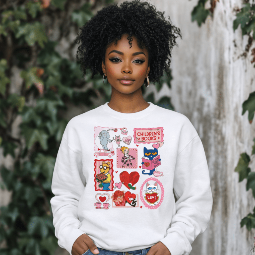 Valentine’s Patchwork Love Sweatshirt | Cute Valentine Crewneck|