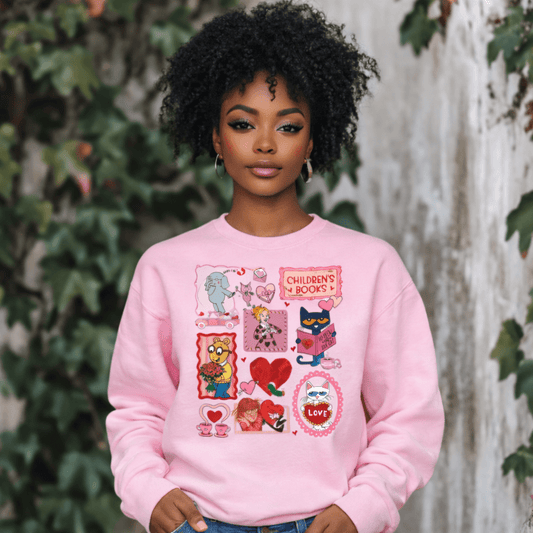Valentine’s Patchwork Love Sweatshirt | Cute Valentine Crewneck|